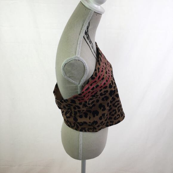 Flirtitude Active Crop Top Chocolate Leopard Large - Picture 6 of 16